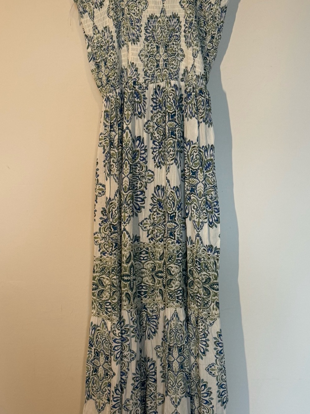 Angie Paisley Cutout Maxi Dress Blue Green Size Medium - Picture 4 of 7